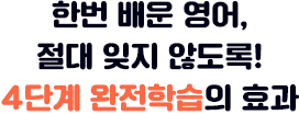 한번 배운 영어, 절대 잊지 않도록! 4단계 완전학습의 효과